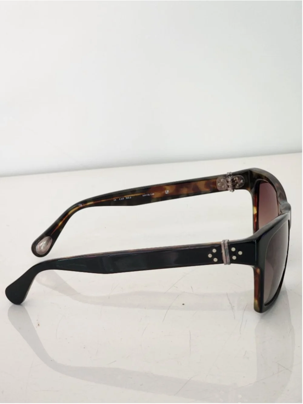 ANN DEMEULEMEESTER Cat Eye Tortoise Square Gradient Sunglasses NEW 53 mm